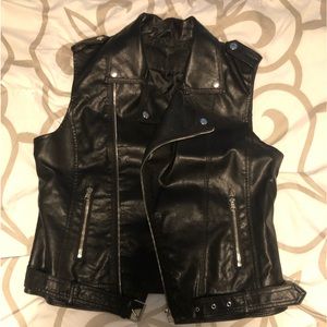 Kedera Faux Leather Biker Vest